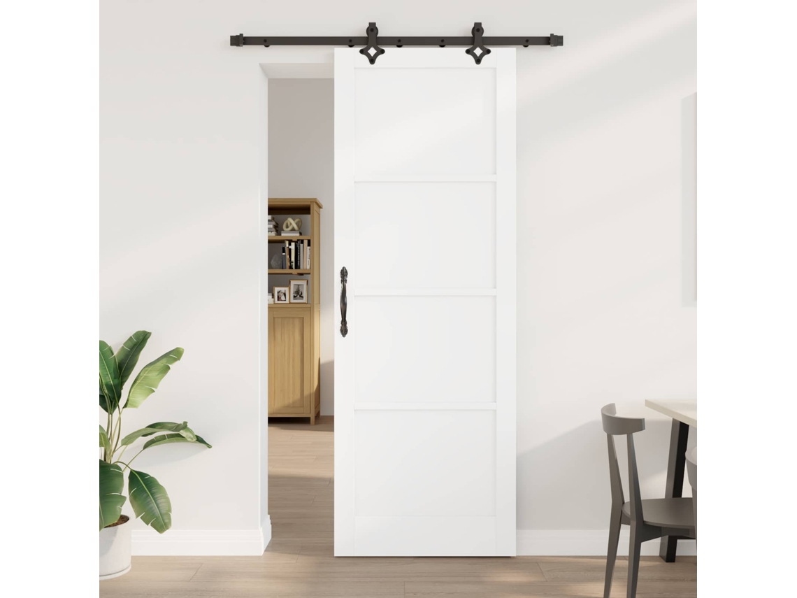 Vidaxl Porta Deslizante Orkdal 83 X 232 Cm Madeira De Pinho Maciça