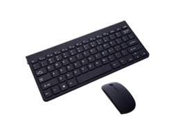 Conjunto De Teclado E Mouse, Teclado Fino Sem Fio 2.4g Com Combinação De Mouse Sem Fio Preto Conjunto De Teclado E Mouse Everley891