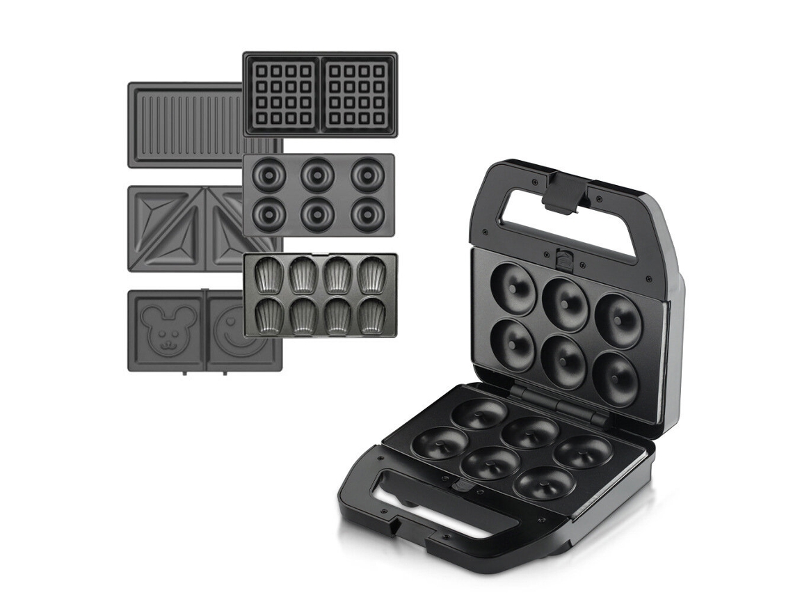 Waffle Maker, Multifuncional, 6 em 1, 800w, Preto ZYBLSSBB