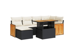 Garden Sofa Set, Garden Sofa Sets Vidaxl Preto Rattan / Vime (n/a)