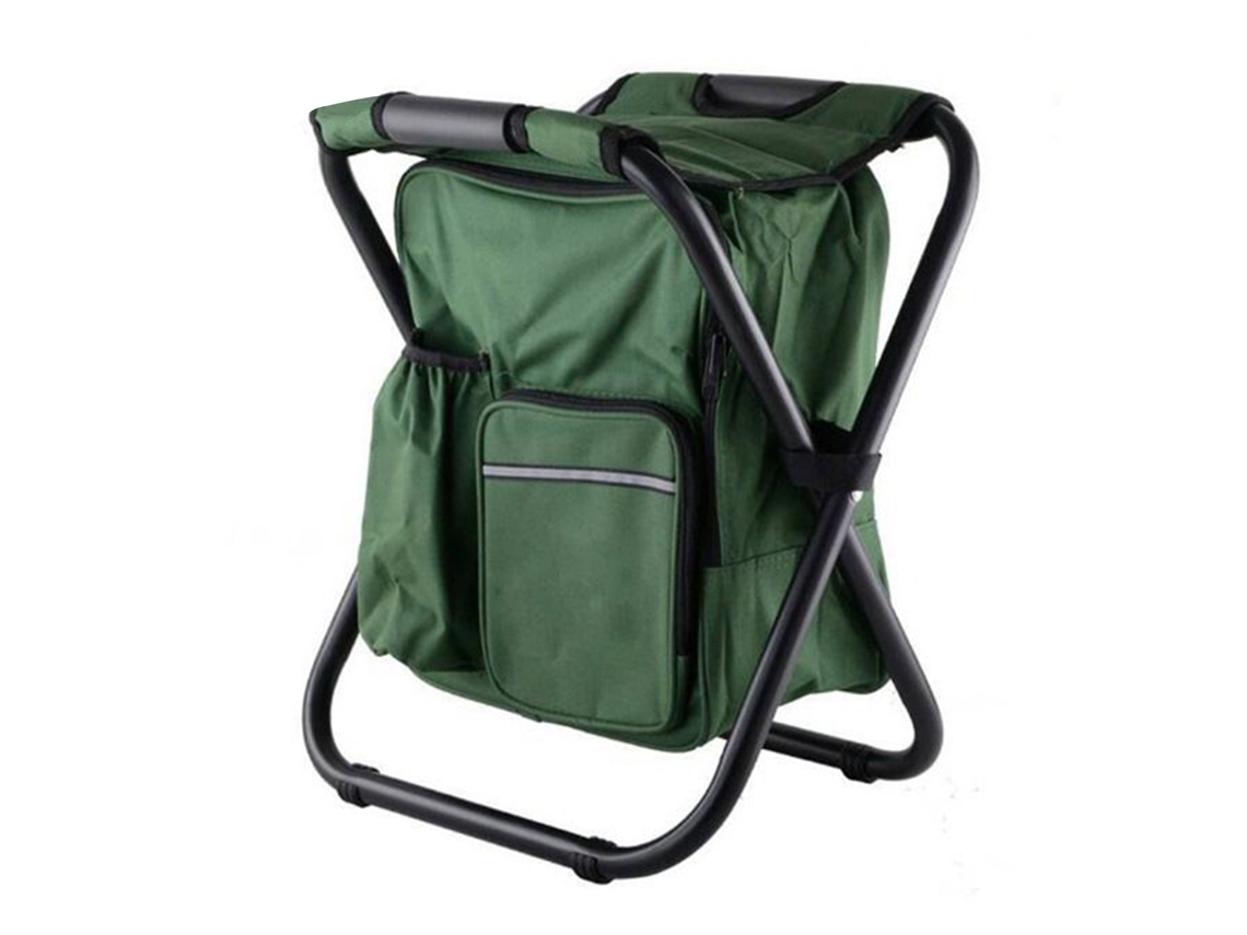 Mochila Com Cadeira Térmica Leve E Grande Capacidade, Dobrável, Para Acampamento, Viagens, Praia, Caminhadas, Piquenique, Od, Verde Slowmoose