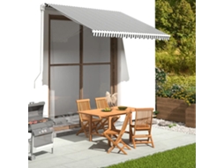 Vidaxl Tecido De Substituição Para Toldo Antracite E Branco 3x2,5 M Poliéster