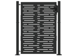 Conjunto 1 Entrada De Jardim Vidaxl Preto Aço (110 X 130 Cm)