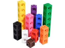 2026 cubos de Matemática Conjunto de 100 Cubos Conectáveis para Pré escola e Ensino Fundamental Manipulativo para Crianças