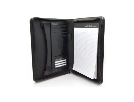 Livro Portafolio A5 Con Cremallera Negro 25.5x18.5x3 Cm De Desconocido (espanhol)