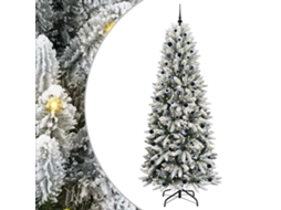 Conjunto 1 Árvore De Natal Artificial Vidaxl Branco Pvc (240 Cm)