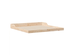 Conjunto 1 Estrado De Cama Plataforma Vidaxl Castanho Madeira De Pinho Maciça (180 X 210 Cm)