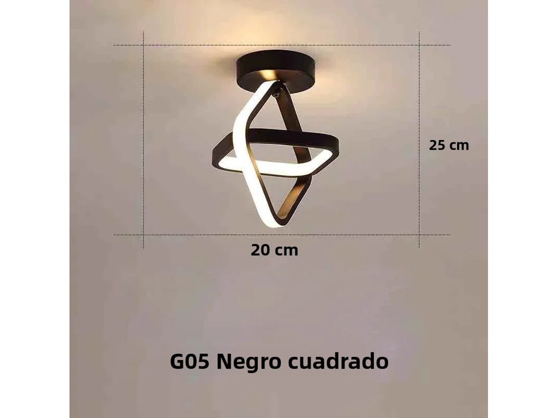 (preto 25w) Luminária Led Moderna Para Corredor Em Estilo Nórdico