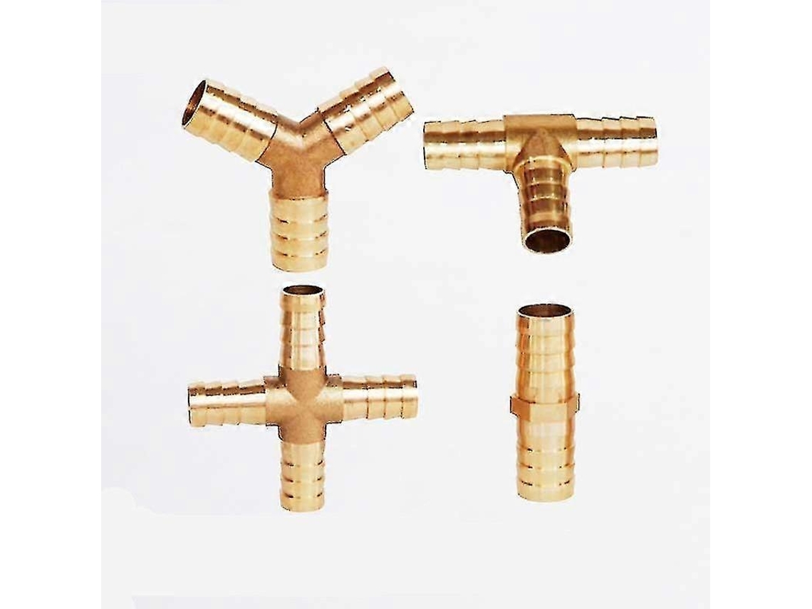 Conexão De Latão Com Espigão Para Tubos, 2, 3 Ou 4 Vias, Mangueiras Cobre Mm, 5 6 8 10 12 16 Mm E 19 Wellngs 2 Vias Aquaforge