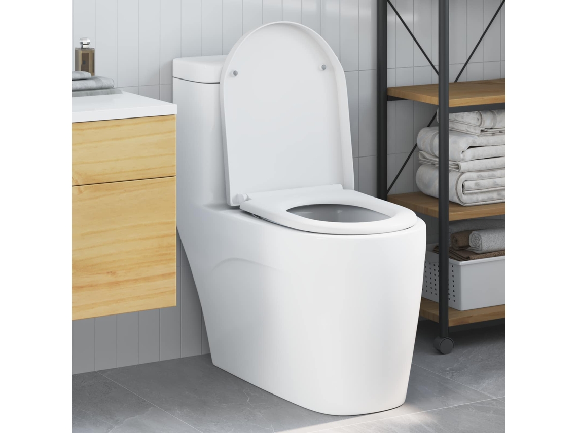 Vidaxl Assento De Vaso Sanitário Branco 49 X 36 X 4 Cm Duroplast