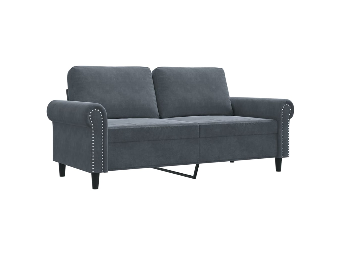 2-seater Sofa, 2-seater Sofas Vidaxl Cinzeto Veludo (n/a)