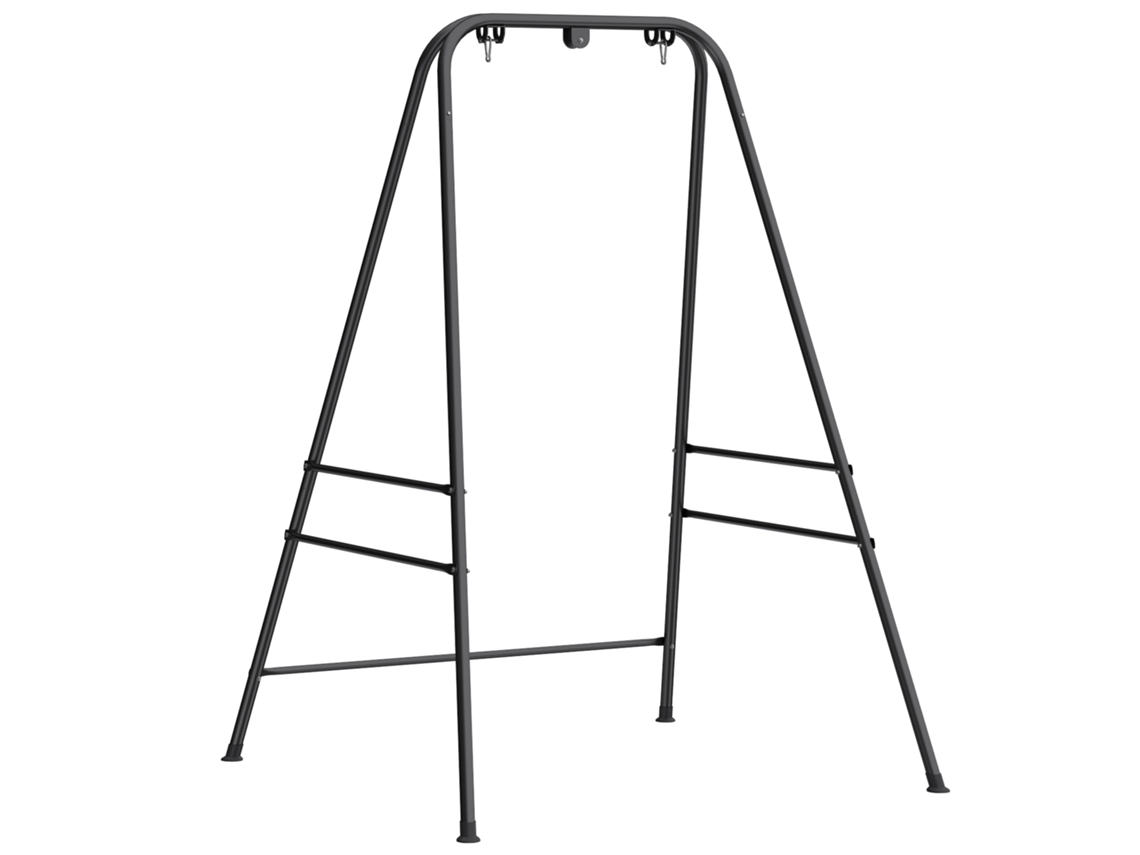 Suporte para Cadeira Suspensa Rede 183cm, Estrutura de Aço e Almofadas Antiderrapantes Preto | S/MARCA