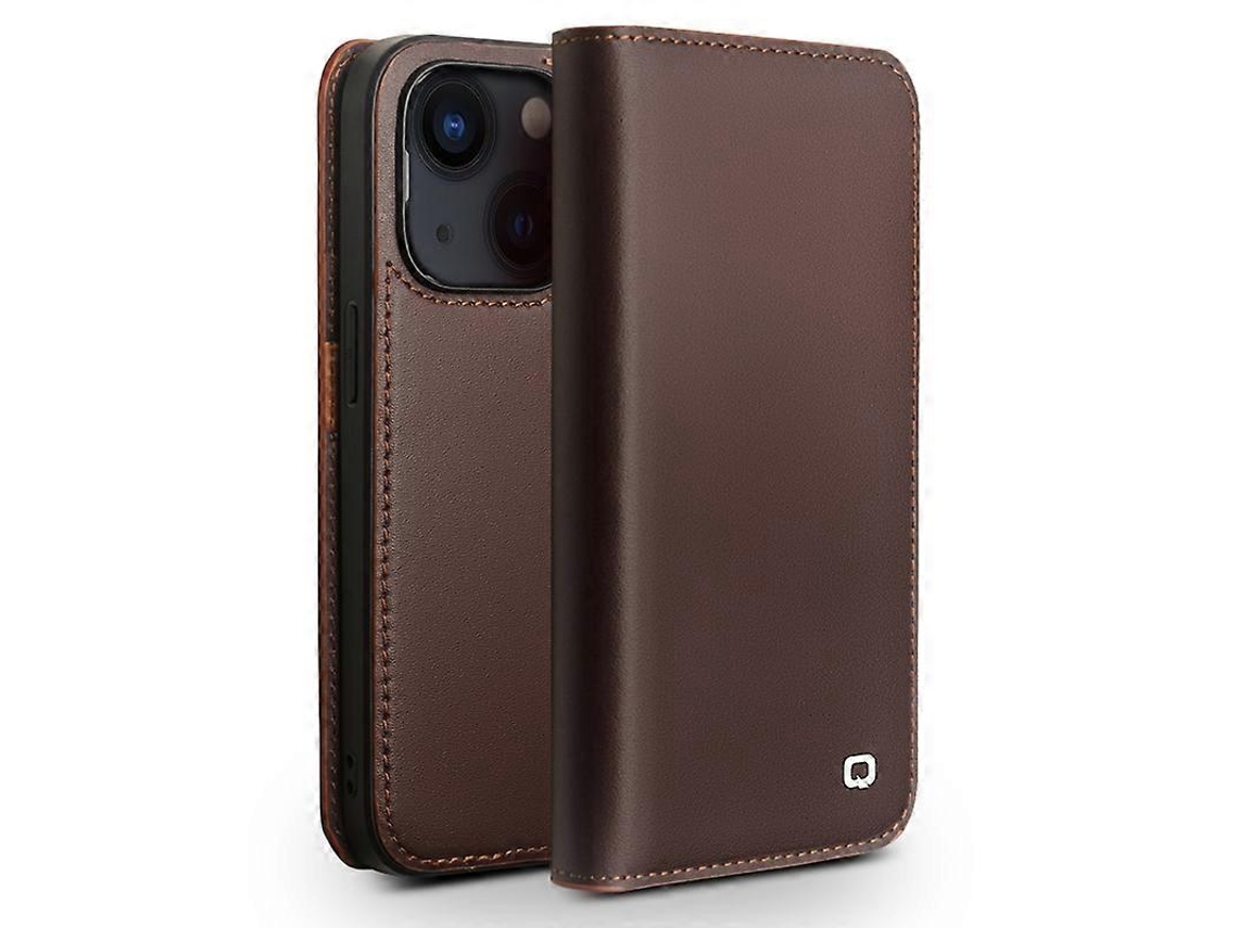 Capa De Celular Flip Horizontal De Pu Para Iphone 14 Plus Business, Marrom