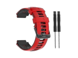 Pulseira de silicone com fivela de aço para relógio inteligente Garmin Forerunner 735xt/220 Ly Ebike