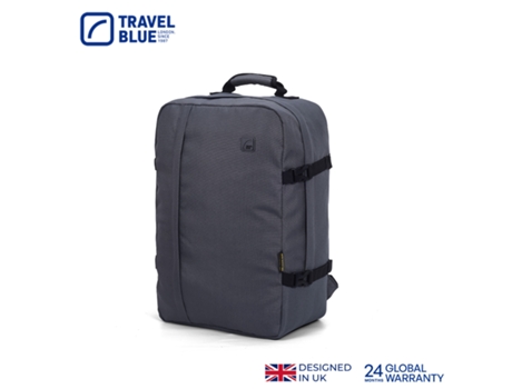 Mochila Trekker Cinza De Viagem Resistente, Versátil Para Viagens E Aventuras 28lt Travel Blue