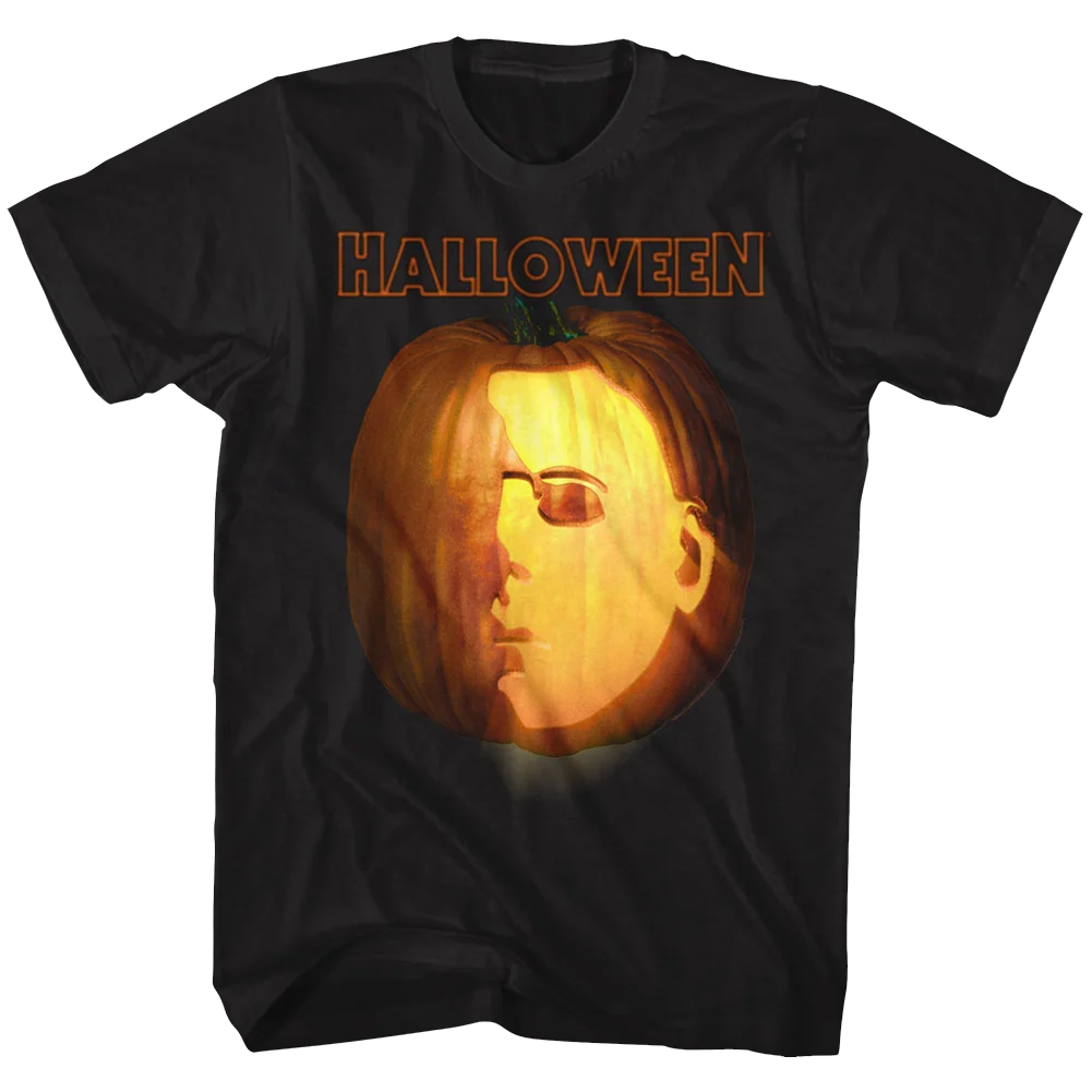 Rockinstone Halloween Jackolantern Black Adult T-shirt Size:l