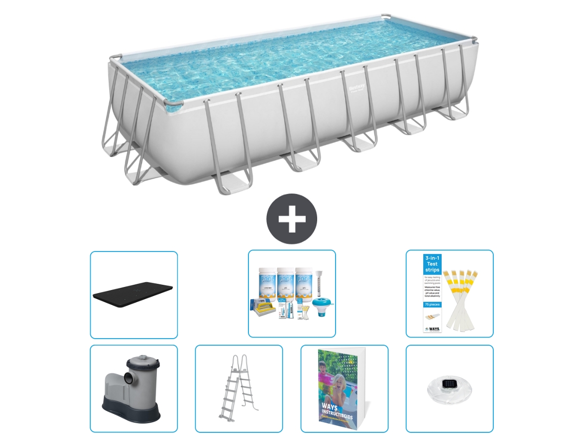 Bestway Piscina Bestway Power Steel Retangular - 640x274x132 Cm - 8-peças S576