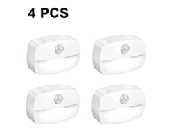 Pack de 4 Luzes Noite Sensor Crepúsculo Luzes Automáticas para Quarto Casa de Banho Escadas Cozinha NEVEANCE