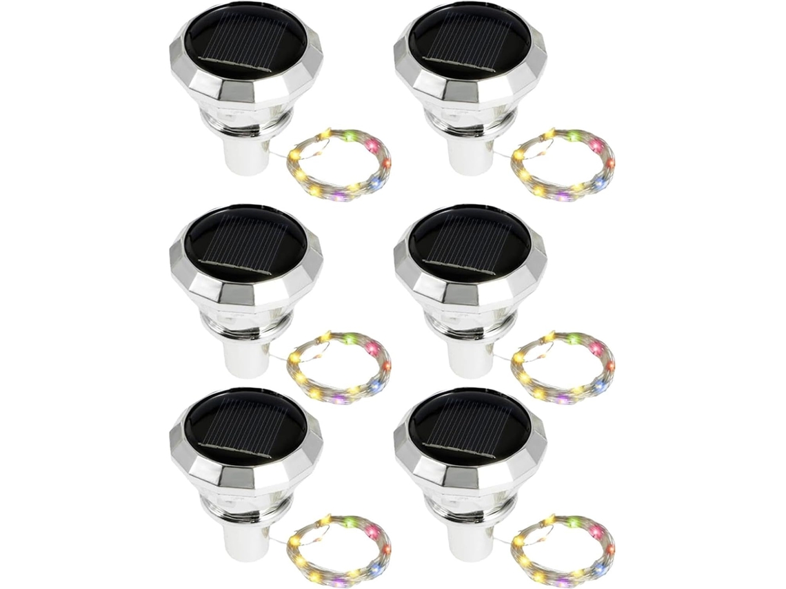 Luminária Led À Prova D'água Para Garrafa De Vinho Com Rolha Cortiça.