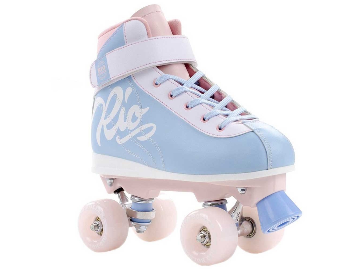 Patins 4 Rodas Milkshake Azul Rosa Eu 40 1/2Rio Roller