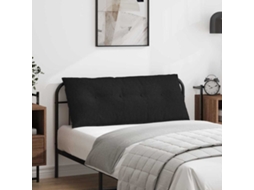 Vidaxl Travesseiro Para Costas Preto 120 X 19 X 50 Cm Tecido