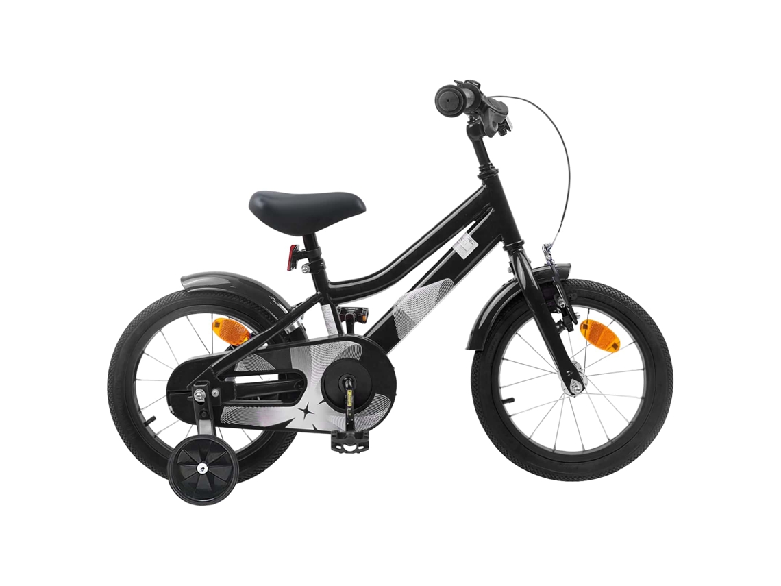 Vidaxl Bicicleta Infantil 14 Polegadas Para 3 A 5 Anos Preto