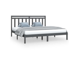 Bed Frame, Bed Frames Vidaxl Cinzeto Madeira (200 X 200 Cm)