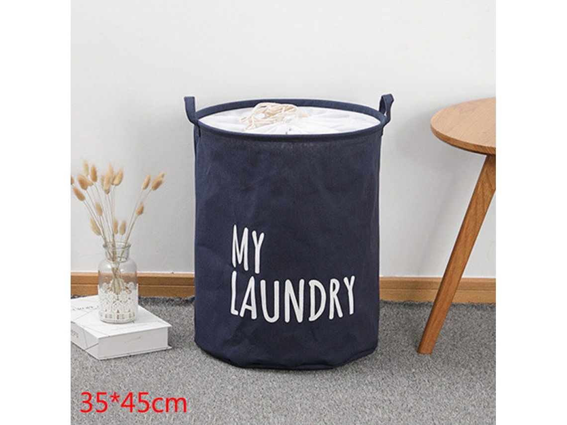 Cesto de Roupa Dobrável com Cordão, Grande Capacidade, Impermeável, para Guardar Roupas em Casa, no Banheiro e Quarto BRILVIBERA
