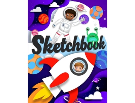 Livro Sketchbook A Drawing Notebook with Astronauts, Rockets, and Cute Aliens, Sketch Pad de Emilie Marie Powers (Inglês)