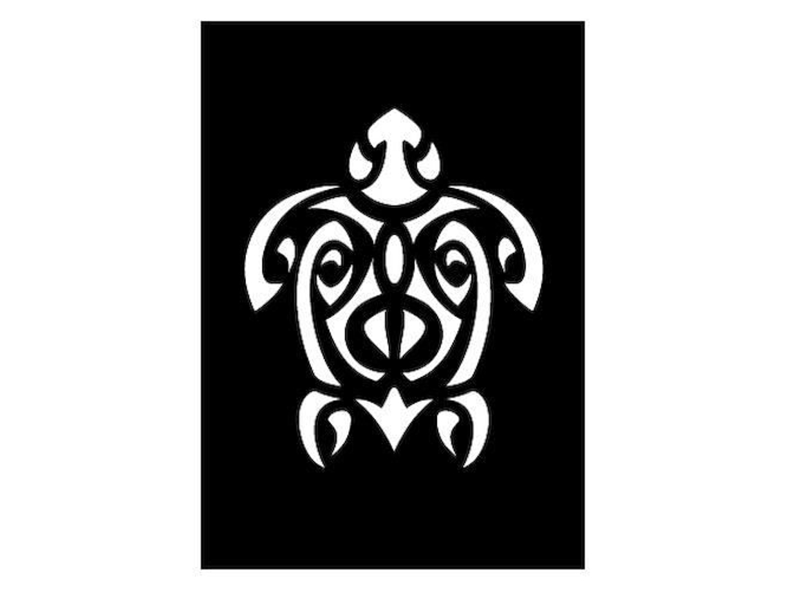 Estêncil adesivo - Tartaruga Maori - 7x10 cm - Ki-Sign
