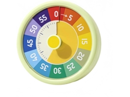 Temporizador Visual Com Contagem Regressiva, Intervalo 60 Minutos, Acabamento Verde, Para Cozinha, Confeitaria E Gestão Diária Do Tempo