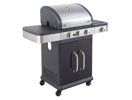 Barbacue a Gás COOK'IN GARDEN Fidgi (Aço - Cinzento 122 x 57 x 112 cm)