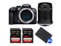 Eos R10 + Rf S 18 150mm F4.5 6.3 Is Stm + 2 Sandisk 128gb Uhs ii 300mb/s + 2 Canon Lp e17 + Ebook “20 Dicas para Fotos Que Impressionam” CANON