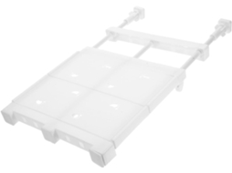 Prateleira Extensível Branca 24 29 46 Abs Pp Suporte Ajustável Armário Cozinha Banheiro Organizador GOKOCO