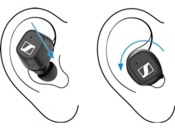 Auriculares Bluetooth True Wireless SENNHEISER CX400 (In Ear - Microfone - Preto)