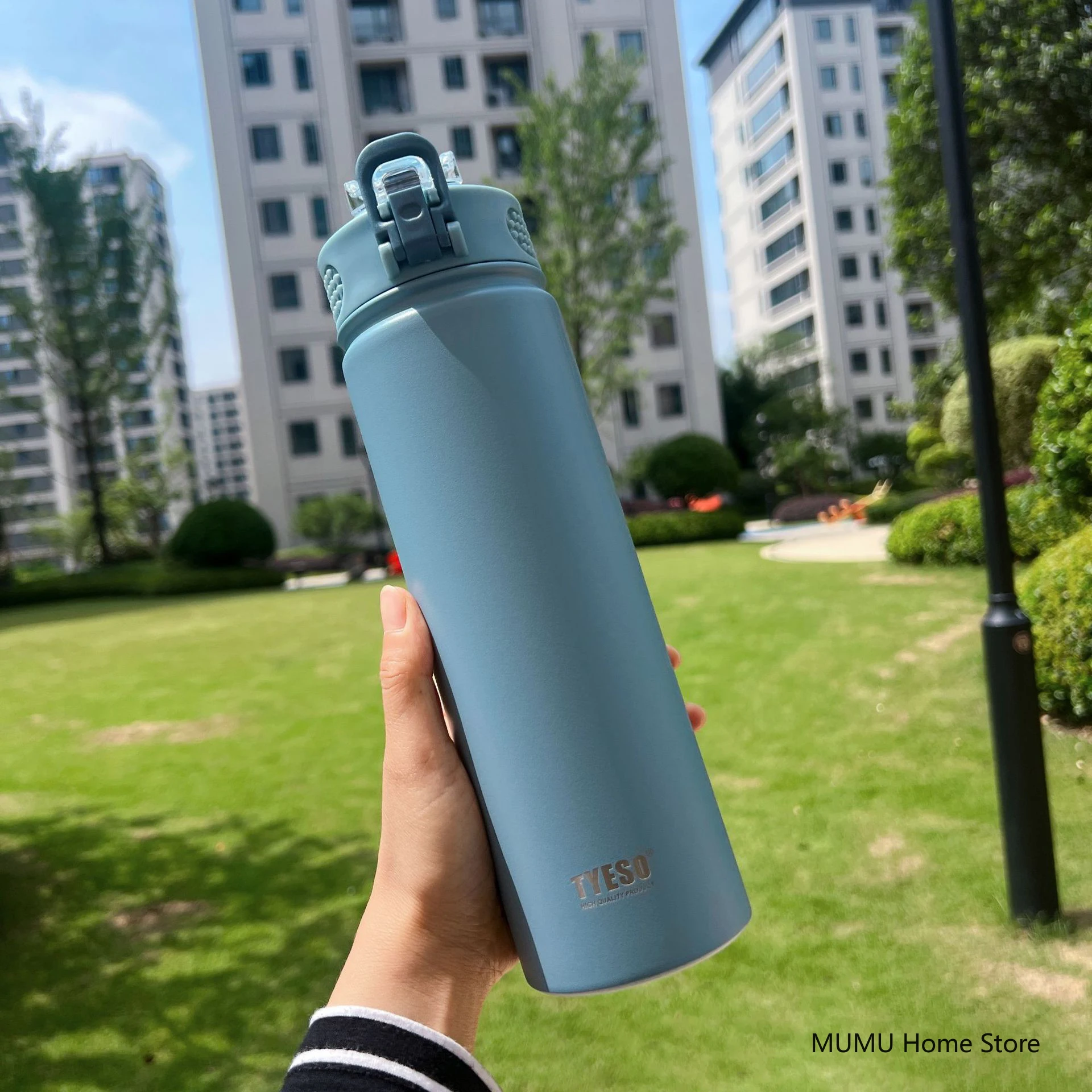 Garrafa Térmica/copo Térmico Para Carro Em Aço Inoxidável (azul, 750 Ml), Ideal Para Bebidas Quentes E Frias.