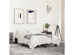 Vidaxl Estrutura De Cama 120x200 Cm Derivados De Madeira/metal Preto