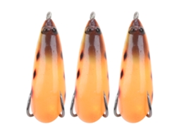 Kit de Isca de Pesca Silicone 3 Peças Laranja