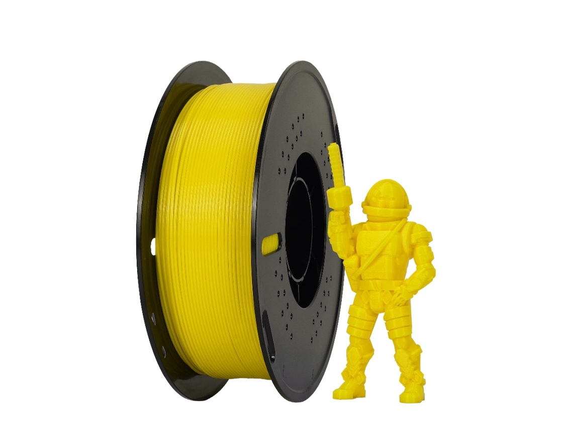 Filamento Petg De Alta Velocidade 1.75mm Para Impressora 3d Fdm 1kg Amarelo Precisão ±0.02mm