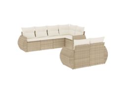 Garden Sofa Set, Garden Sofa Sets Vidaxl Bege Rattan / Vime (n/a)