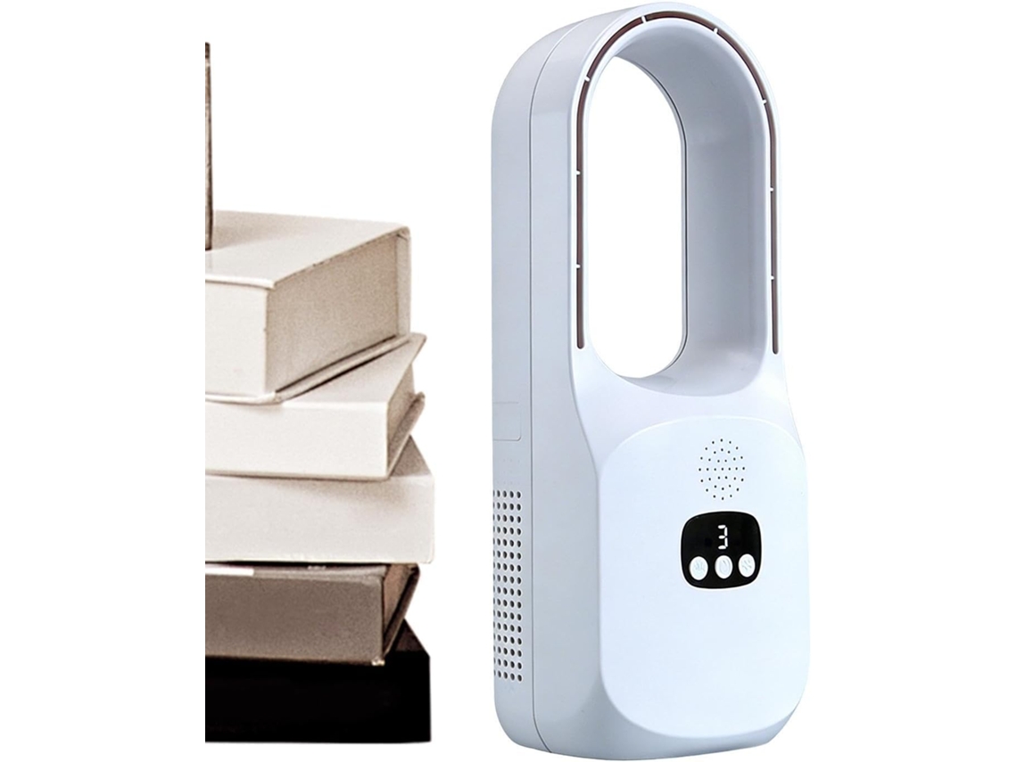 Ventilador De Mesa Usb Com Display Digital Led, 5000 Rpm, Portátil,