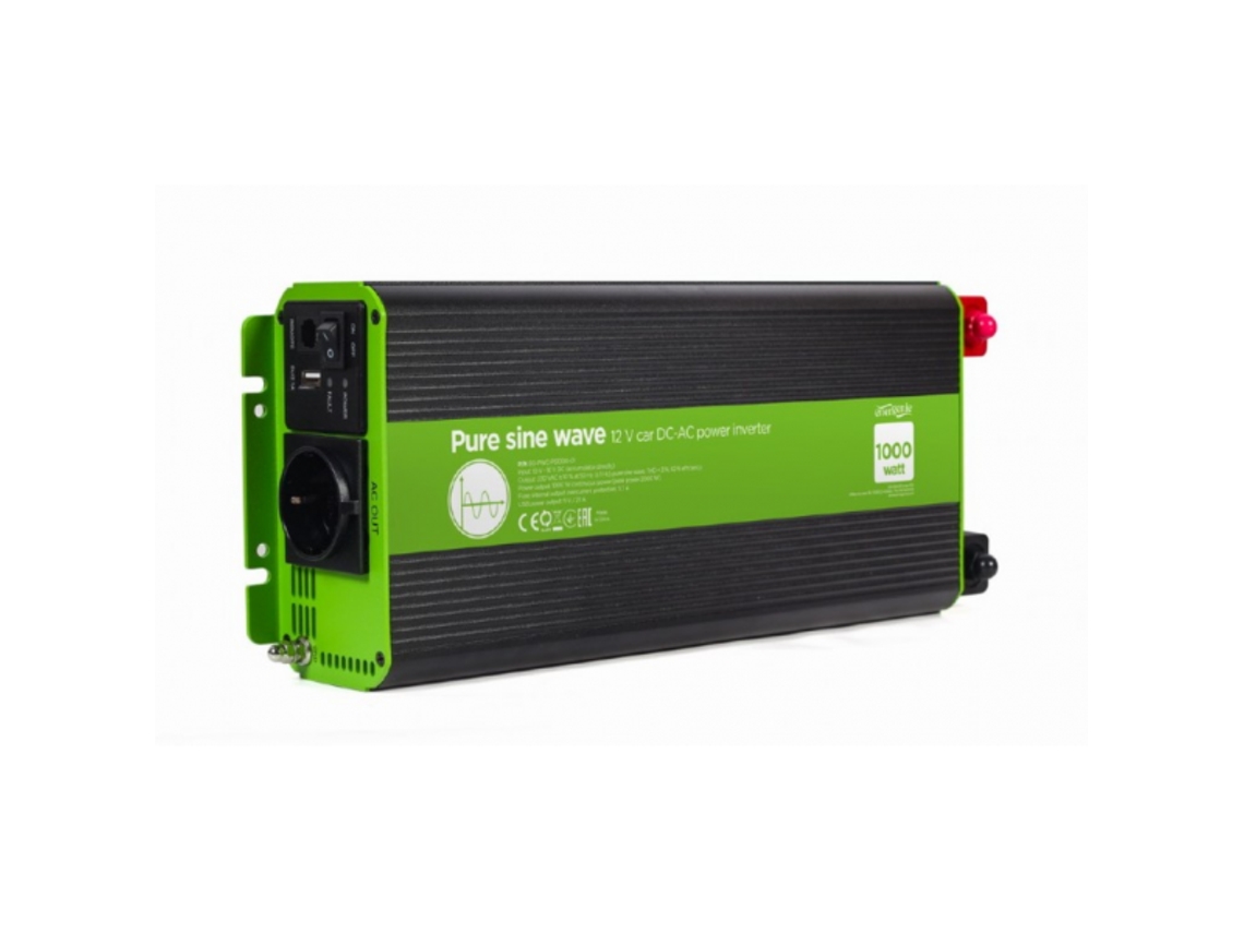 Gembird 12V 1000W Pura Onda Sinopal Carro Dc-Ac Inversor de Energia