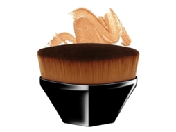 Pincel de Maquiagem para Base, Pincel Facial para Líquido, Creme e Pó, Cabelo Sintético e Lã, Preto