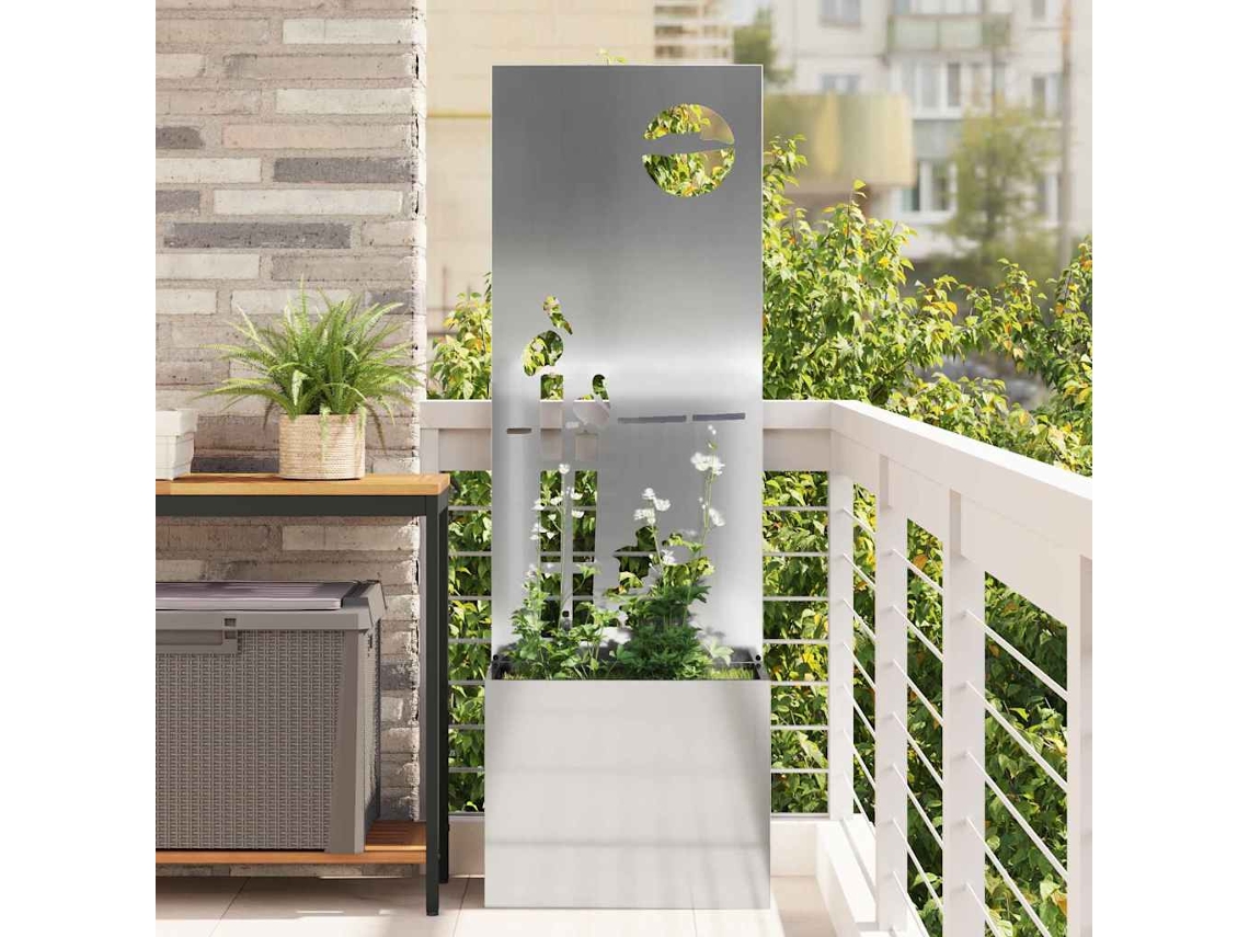 Vidaxl Tela De Privacidade Para Jardim Prateado 50 X 32 X 150 Cm