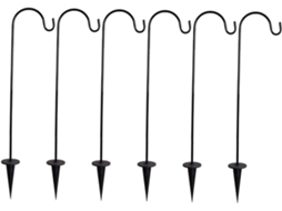 Conjunto De 6 Ganchos Metal Jardim, Resistentes, Ideais Luzes E Decoração De Pátios Fácil Instalação Design