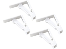 Conjunto de 4 prendedores de toalha de mesa Betooky em ABS, design prático para fixar toalhas de mesa em mesas grossas, ideal para