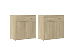 Sideboard, Sideboards Vidaxl Marrom Madeira Processada (n/a)