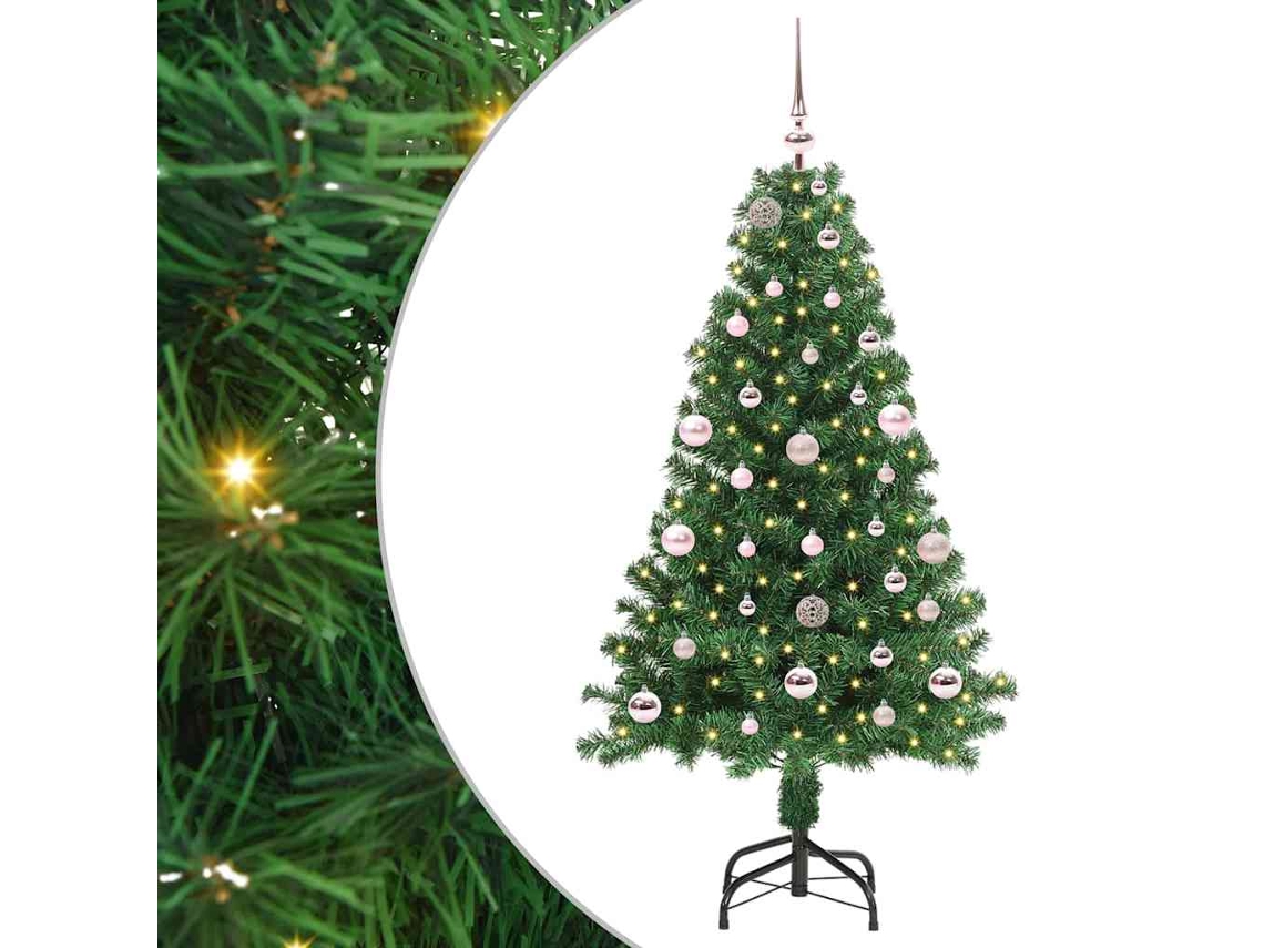 Conjunto 1 Luzes De Cordão Decorativas Vidaxl Verde Pvc (150 Cm)