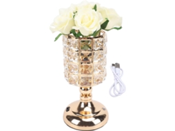 Abajur De Mesa Em Formato Rosa Com Cúpula Flor Artificial, Recarregável, Com Controle Por Toque, Sem Fio, Com Regulagem