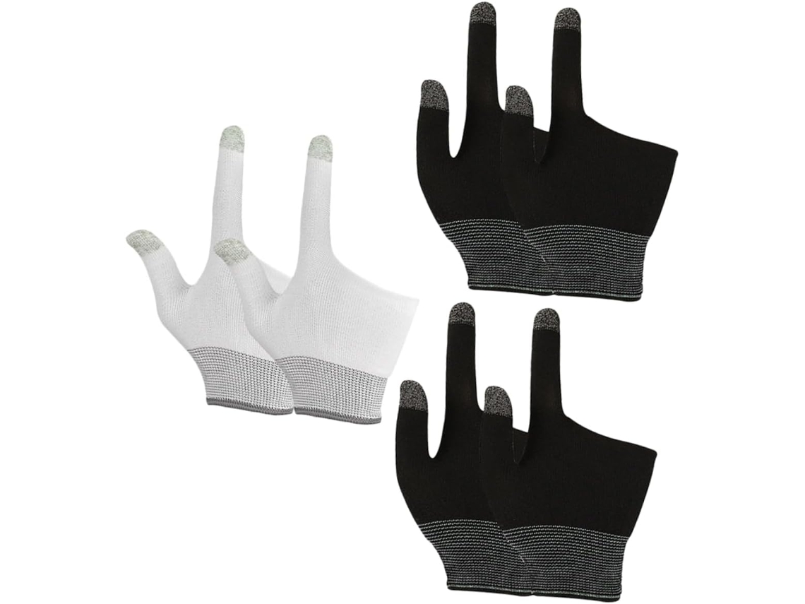 Collbath Kit Com 3 Pares De Protetores Dedo Para Jogos Telas Sensíveis Ao Toque, Resistentes Ao Suor, Compatíveis Com